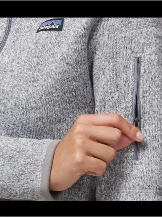 Patagonia Better Sweater 1/4 Zip Fleece Pullover Womens—Birch White - Picture 8 of 9